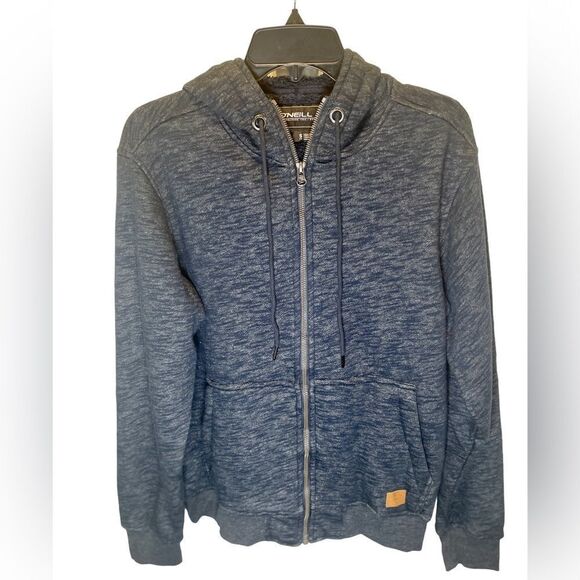 Mens O’Neill Costner Sherpa hoodie jacket Size Small NWOT navy heather - Picture 1 of 8